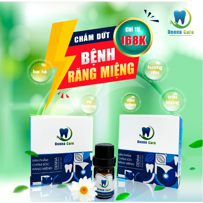 Denna Care Tinh Dầu 100% Thiên Nhiên Đánh Bay Sâu Răng-Hôi Miệng.