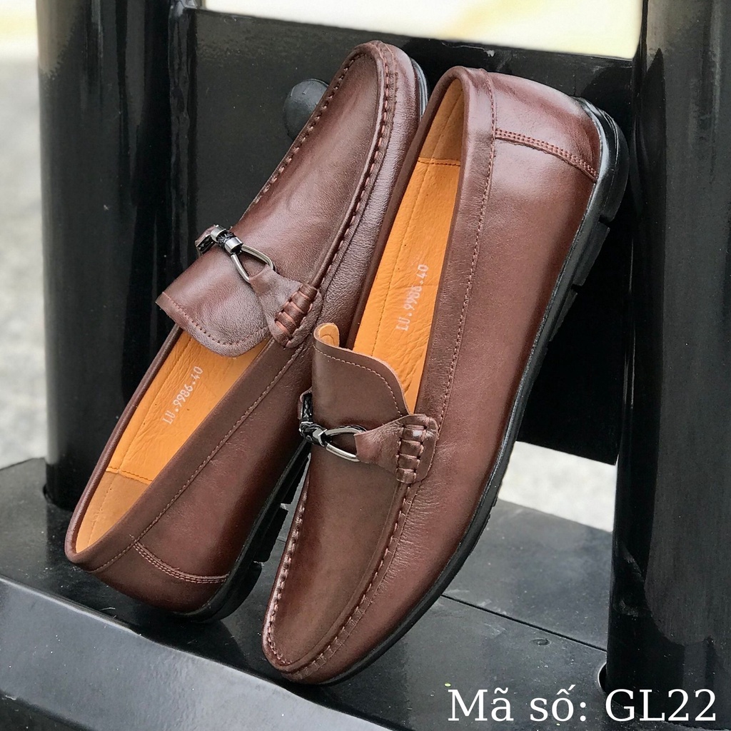 Giày lười nam Alo Davin Da Bò Cao Cấp GL22