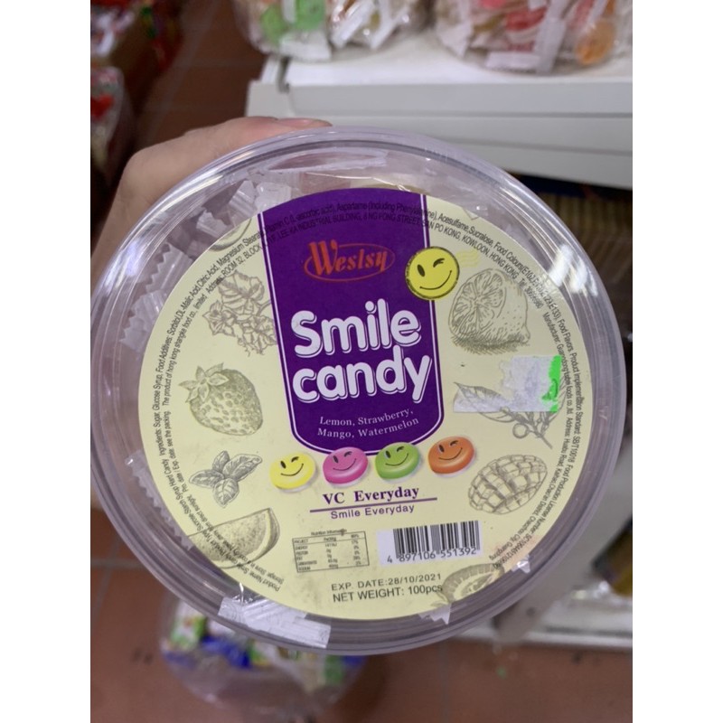 Kẹo mặt cười hương hoa quả Smile Candy (100c/hộp)