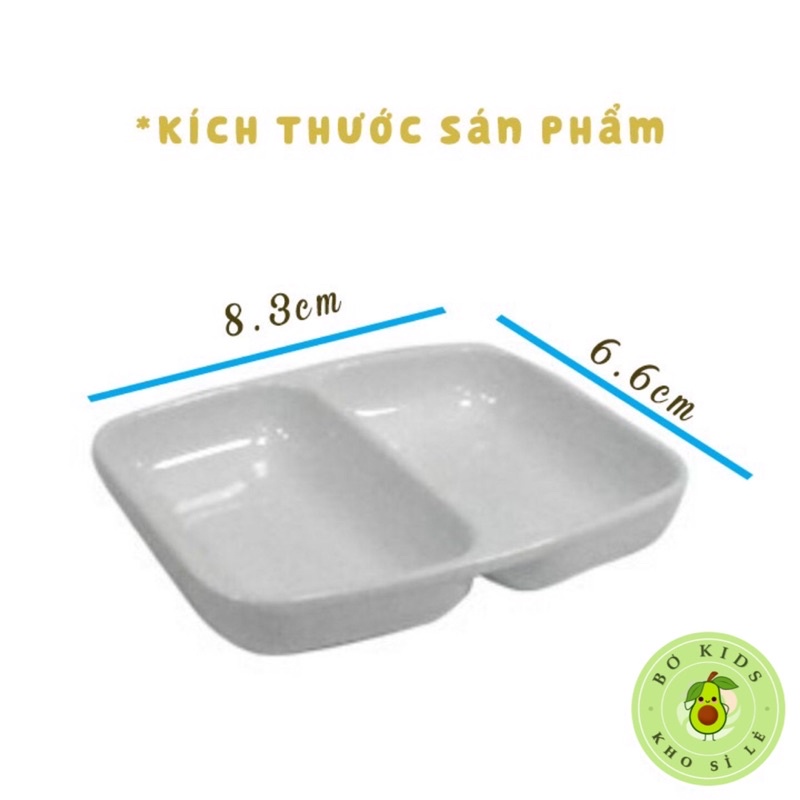 Bát đựng nước chấm, đĩa chấm 2 ngăn,chén đựng gia vị nhựa Việt Nhật