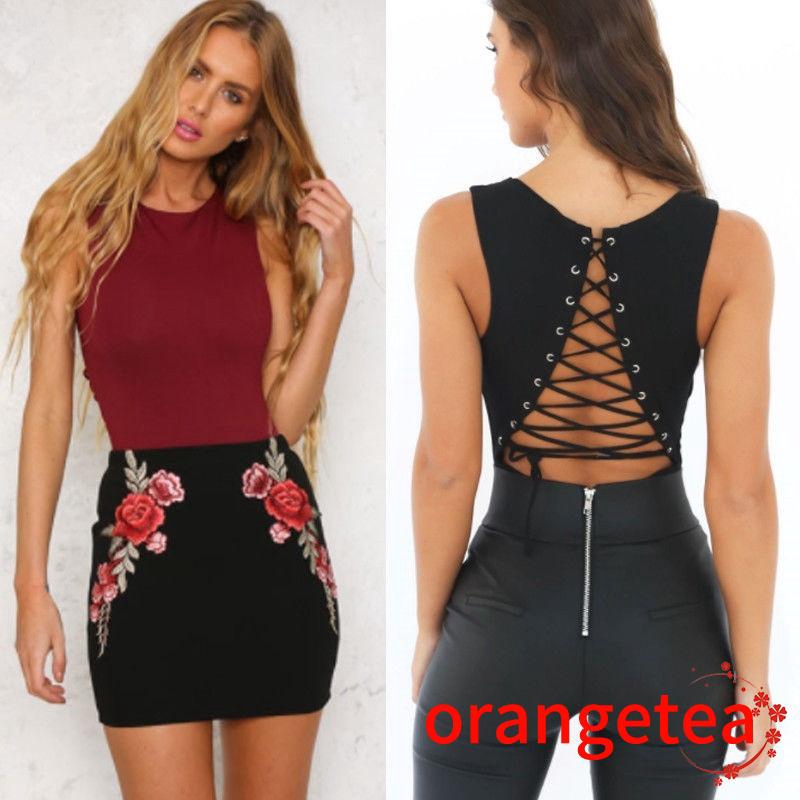 Bộ bodysuit ren liền thân cổ chữ V không tay cho nữ | BigBuy360 - bigbuy360.vn