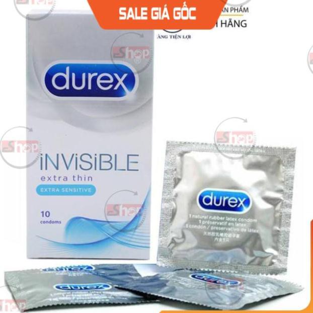 [COMBO 2 hộp] Bao cao su SIÊU MỎNG ÔM SÁT Durex InViSiBLE TẶNG 1 Gel Play 50 ml, Bcs Siêu Mỏng Đem Lại Cảm Giác Thật 99%