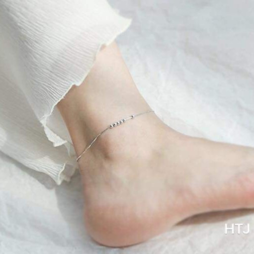 Lắc chân bi bạc sợi mảnh siêu xinh