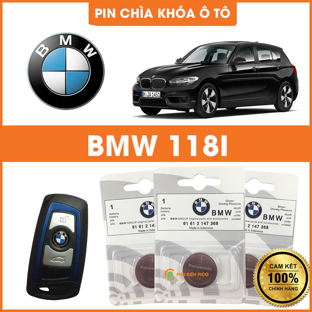 Pin chìa khóa ô tô BMW 118i chính hãng BMW sản xuất tại Indonesia 3V