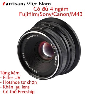 Ống kính 7artisans 25mm F1.8 + Tặng kèm nhiều quà