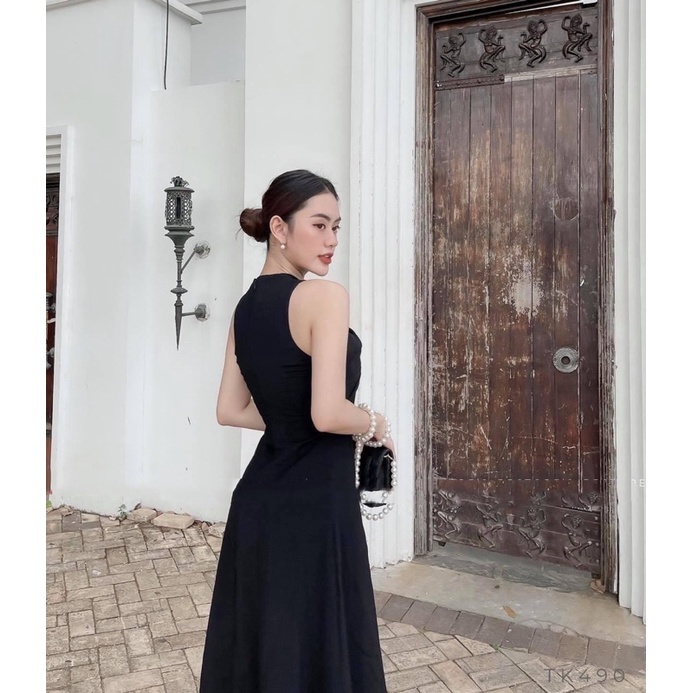 Đầm WAYO dự tiệc 2 màu trắng đen sang trọng