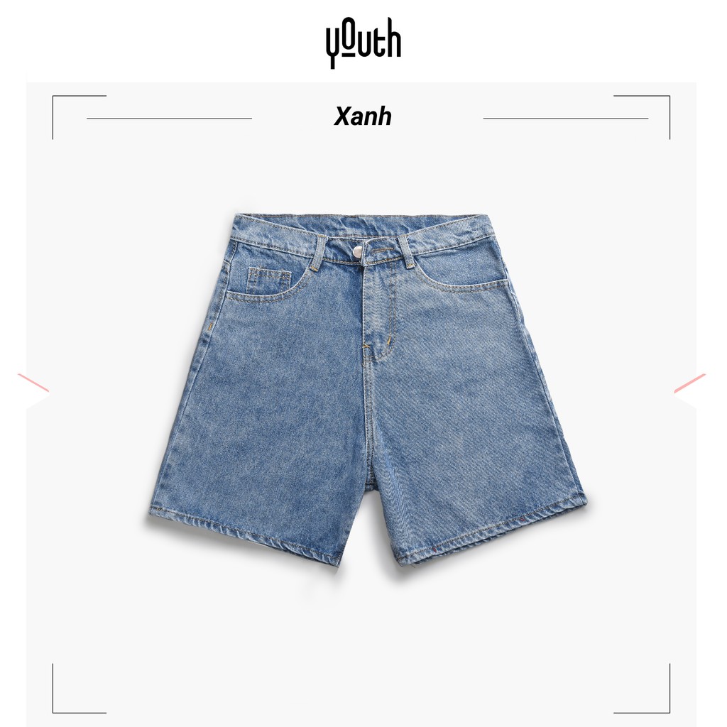 Quần short jean nữ YOUTH chất bò xịn phong cách Hàn Quốc - QB4