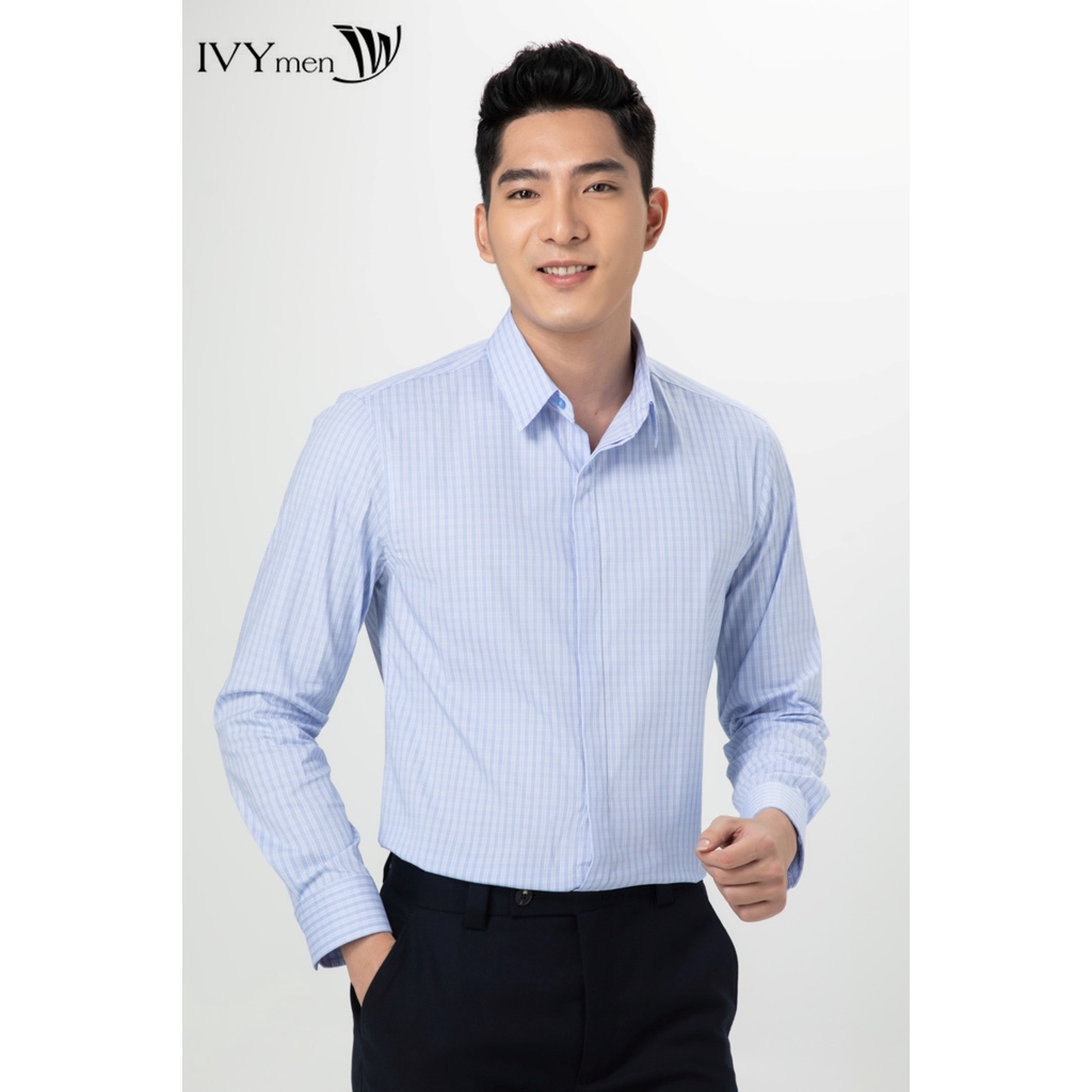 Áo sơ mi nam kẻ mờ IVY moda MS 17E3288