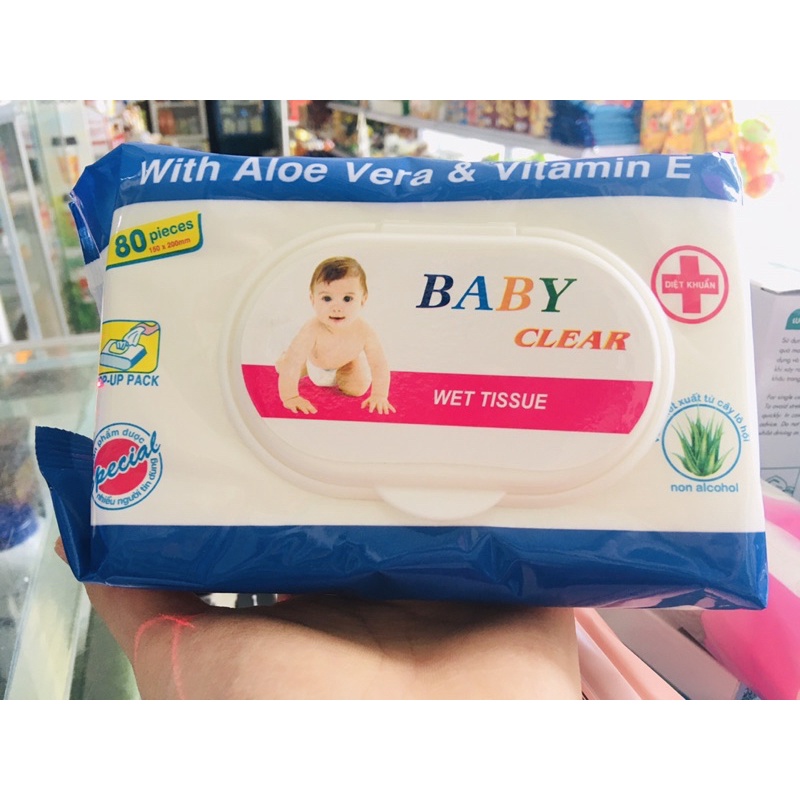 GIẤY ƯỚT BABY CLEAR 80PCS