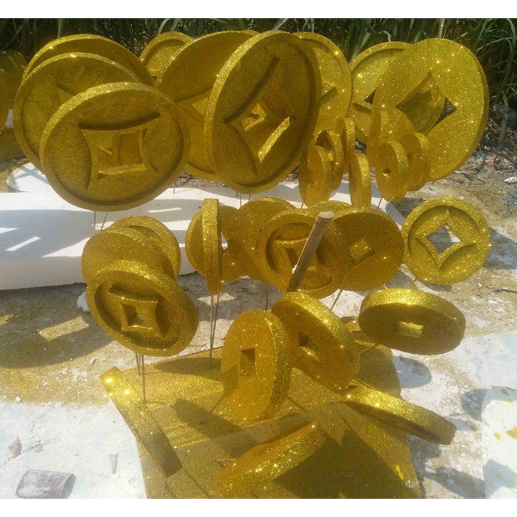 Đồng tiền vàng bằng xốp - Green Art