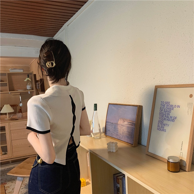 Áo thun polo ZHELIHANGFEI tay ngắn thời trang mùa hè 2022 mới cho nữ