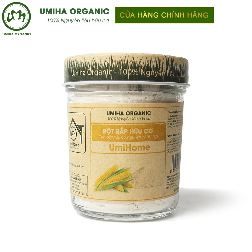 Bột Bắp Đắp Mặt Nạ Hữu Cơ Umiha Nguyên Chất | Cornstarch 100% Organic 135g