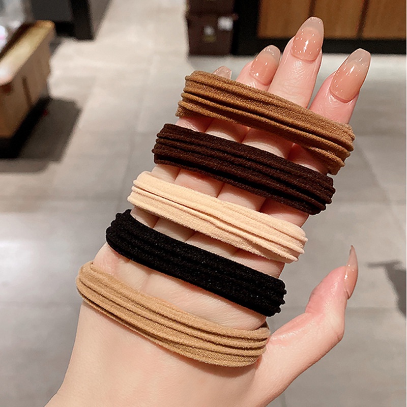 Set 10 Dây Buộc Tóc Ruy Băng Co Giãn Thời Trang Hàn Quốc Cho Nữ