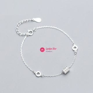 Lắc chân lắc tay hình trụ xinh xắn Lymlym Silver bạc 925 cao cấp