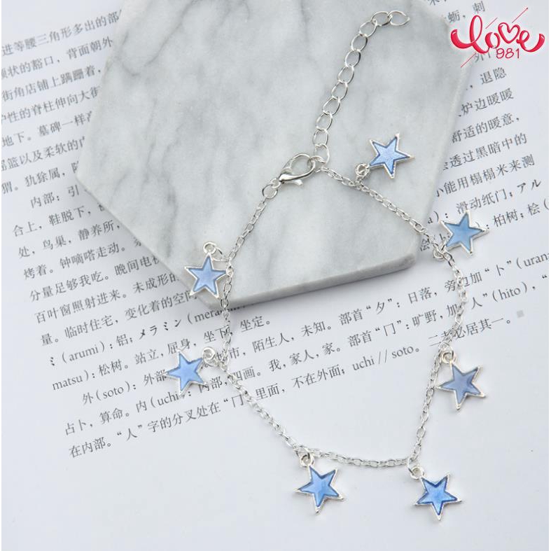 Lắc chân/ lắc tay phối mặt tua rua ngôi sao dạ quang xinh xắn cho bạn gái | BigBuy360 - bigbuy360.vn