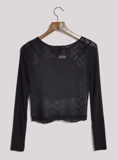 [Sale]Áo croptop ren Forever21 auth