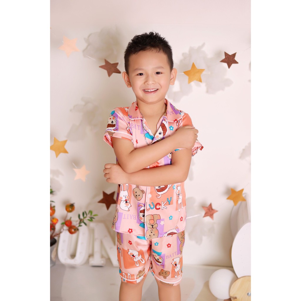 Bộ đồ ngủ cao cấp pijama Latin cho bé yêu ngắn tay