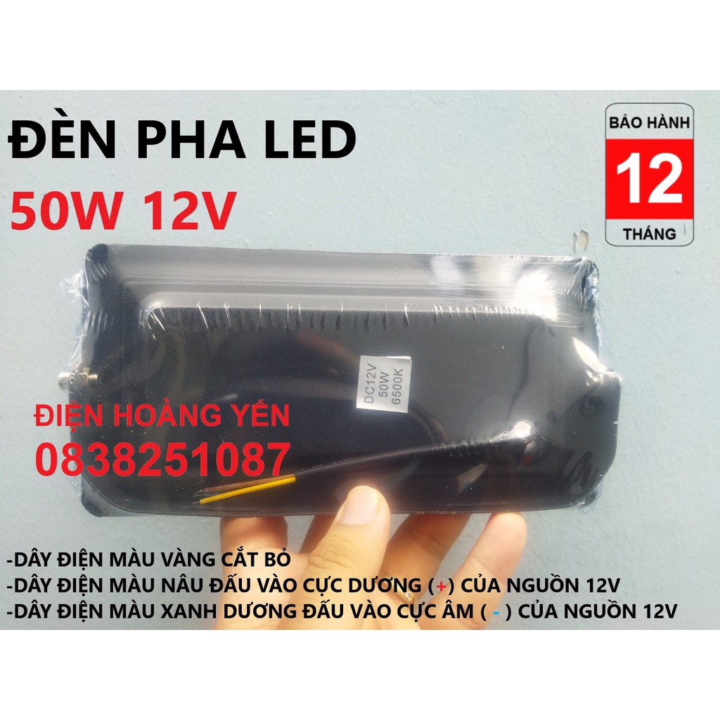 Đèn pha LED sài bình ắc quy 12v 50w