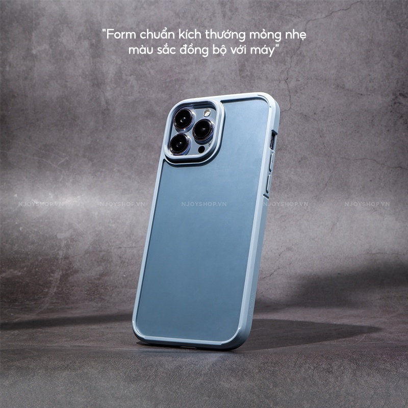 Ốp Trong Suốt Viền Màu X Level Ice Crystal Chống Ố Vàng Chống Sốc Cho iPhone 15 14 13 12 11 Pro Max Njoyshop
