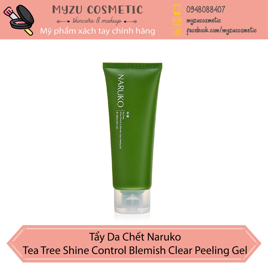 Tẩy Da Chết Naruko Tea Tree Shine Control Blemish Clear Peeling Gel (PHÂN PHỐI CHÍNH HÃNG)