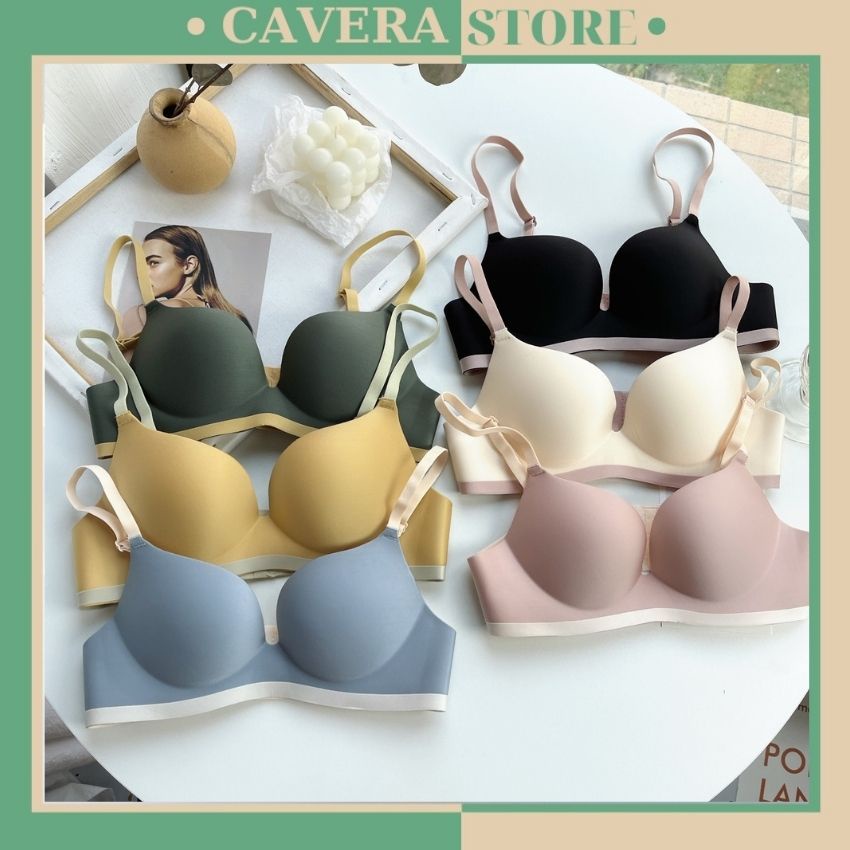 Áo ngực không gọng nữ đúc su trơn mềm mịn không đường may mút dày 2cm nâng ngực chống chảy xệ Cao Cấp A729