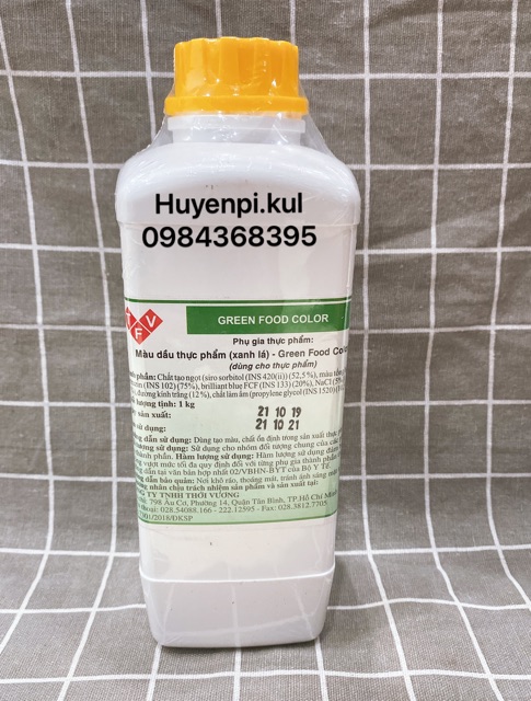 Màu Nước Thực Phẩm / Tạo Màu Vàng, Đỏ, Xánh lá...Chai 100ML