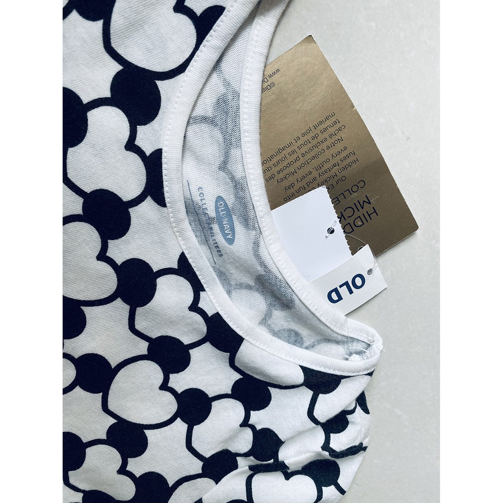 Hàng hiệu chính hãng Old Navy Áo Thun Bé Gái họa tiết lập thể - Màu Đen Trắng - size 4-5T: chiều cao 95-100 cm