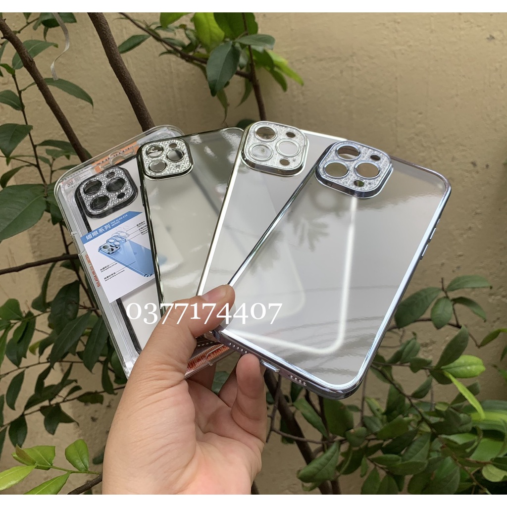 Ốp Sulada nhám camera đính đá cho iPhone 14 Plus 13 13 Pro, 13 Pro Max, 12 Pro Max viền màu chống vân tay, bảo vệ camera