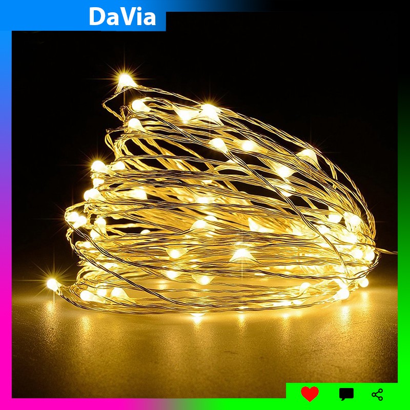 Dây đèn đom đóm Fairy light dùng pin AA Davia HT808