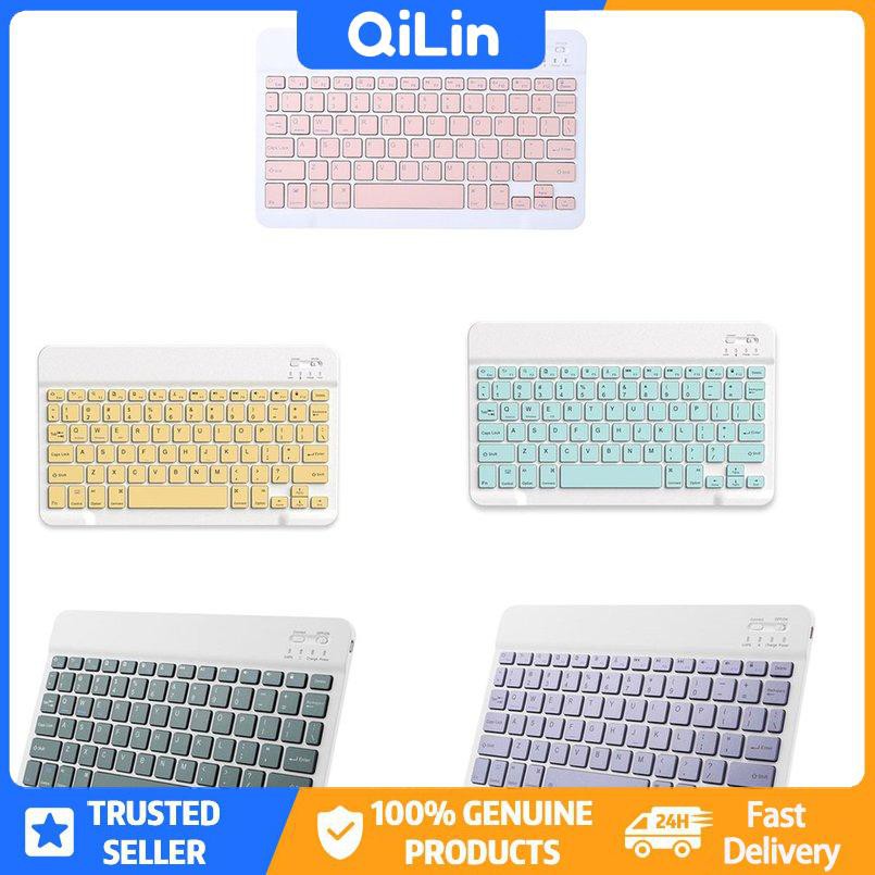 Bàn Phím Và Chuột Không Dây Di Động 7 Inch Có Đèn Cho Pc / Điện Thoại / Máy Tính Bảng