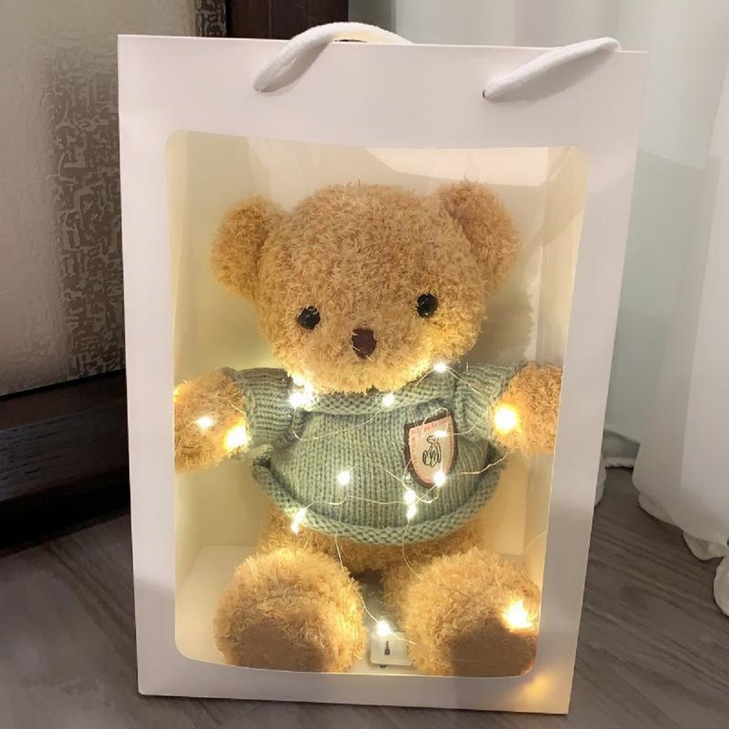 Set 01 Gấu Bông Teddy Kèm Hộp Size Nhỏ Siêu Dễ Thương Tặng Người Thân Dịp Sinh Nhật, Ngày Lễ.