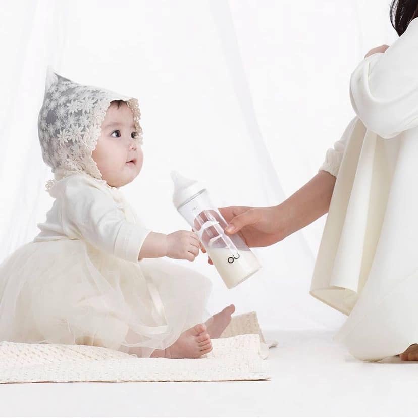 Bình sữa cho bé OU:WISH PPSU 140ml, bình sữa trong suốt cho bé sơ sinh - Tôm bebee TB041