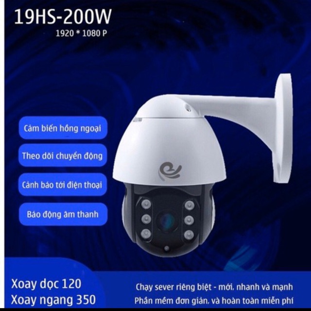 Camera wifi 2.0MP xoay 360 độ PTZ 19HS - PTZ 19HS-200W