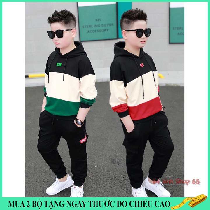 Bộ thu đông bé trai 14-45kg 3 khoang màu ,chất vải nỉ dày dặn, giữ ấm tốt, hàng may kĩ.3KHOANG68