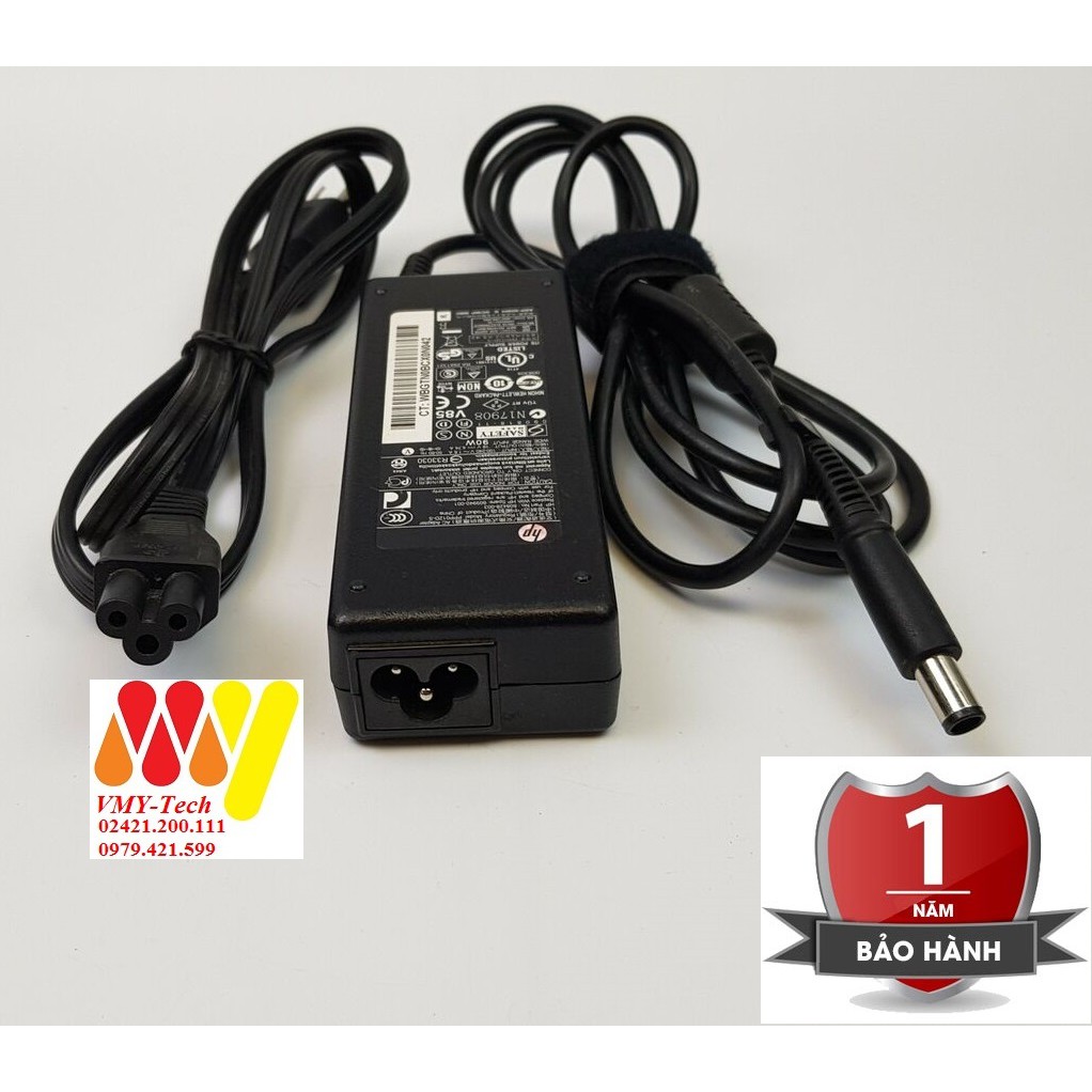 SẠC Laptop HP 4.7 Chân KIM To - 19V - 4.7A HP 8460 8470 8560P 8570P (Adapter HP 90w Tròn To) tặng kèm dây nguồn