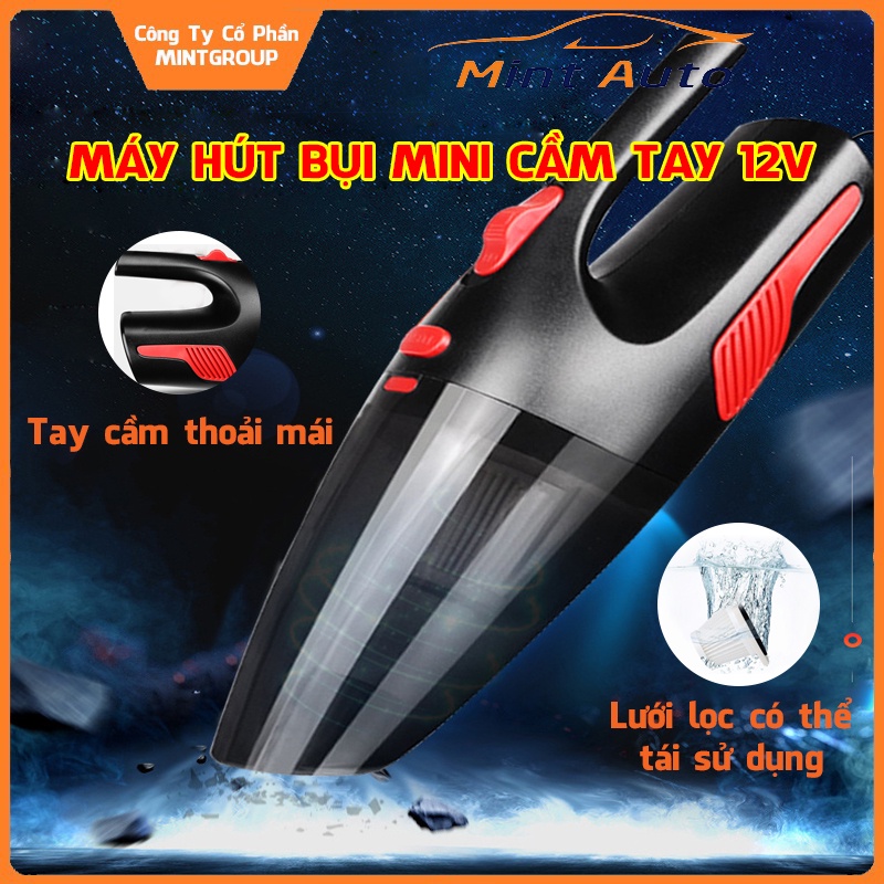 Máy Hút Bụi Mini Cầm Tay 12V Nhỏ Gọn Mạnh Mẽ Công Suất 120W Đơn Giản Dễ Sử Dụng