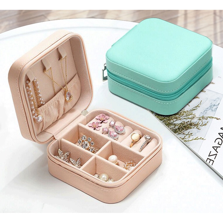 Hộp Đựng Nư Trang, Hộp đựng trang sức mini bằng da cao cấp