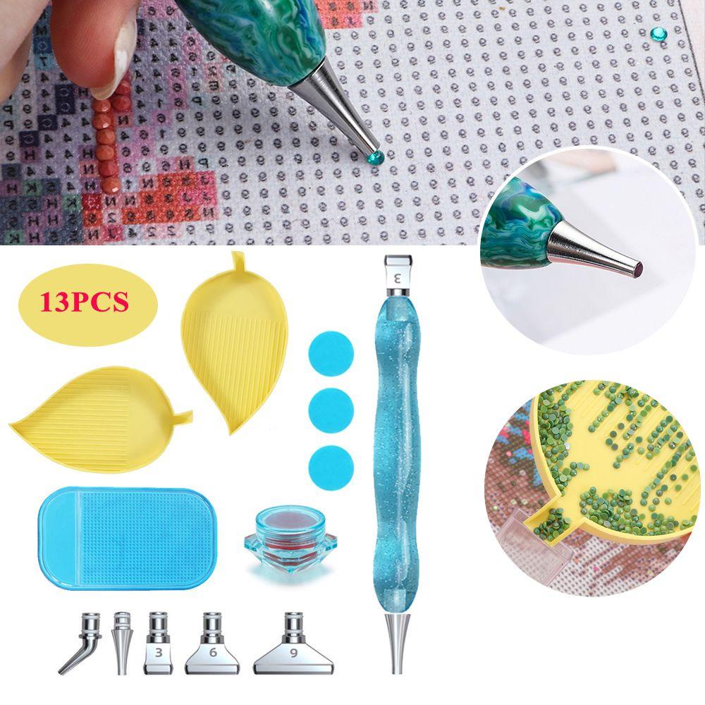 LAY Bộ 13 Bút Đính Kim Cương 5D Bằng Nhựa Resin