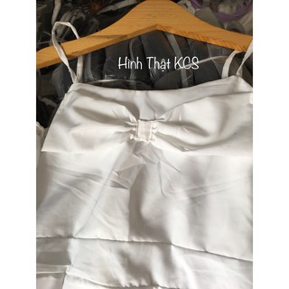 🌪Đầm Trắng 2 Dây Nơ Ngực