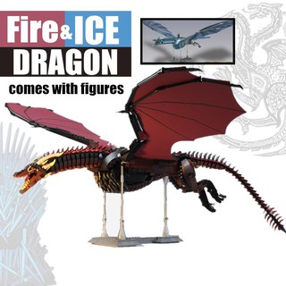   CÓ SẴN  đồ chơi lắp ráp super 18K GAME OF THRONES Vua Rồng Lửa và rồng băng K89 Drogon K90 Weselon 