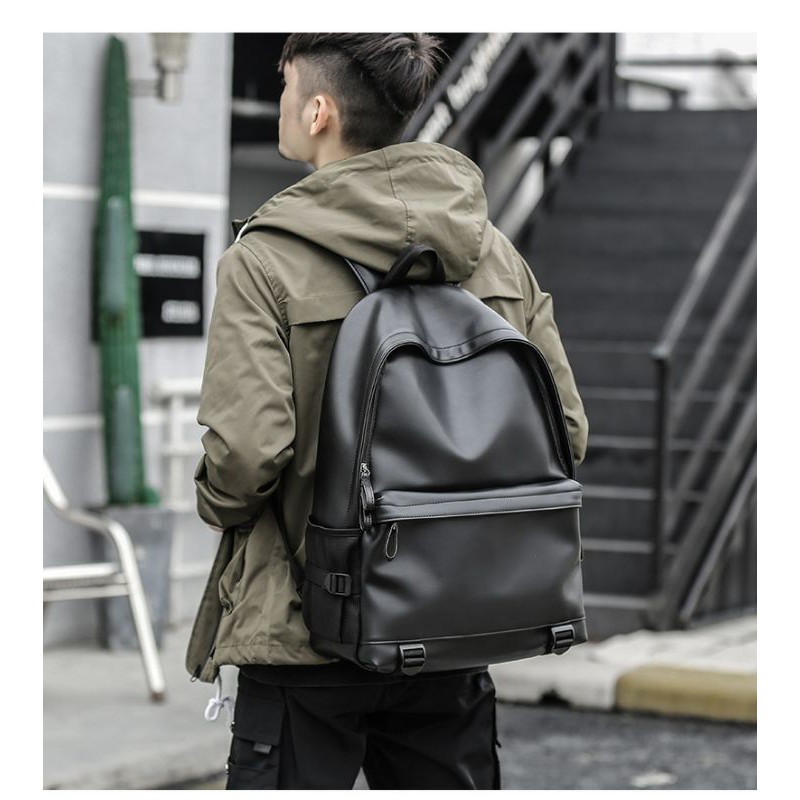 Balo da nam, balo unisex đi học. Balo da trơn P008