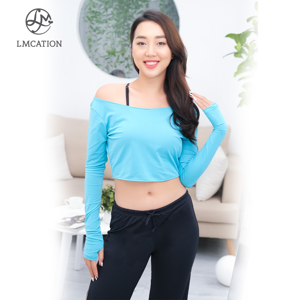 Áo Thể Thao Đa Năng LMcation Stefan Crop Top Màu Xanh Dương