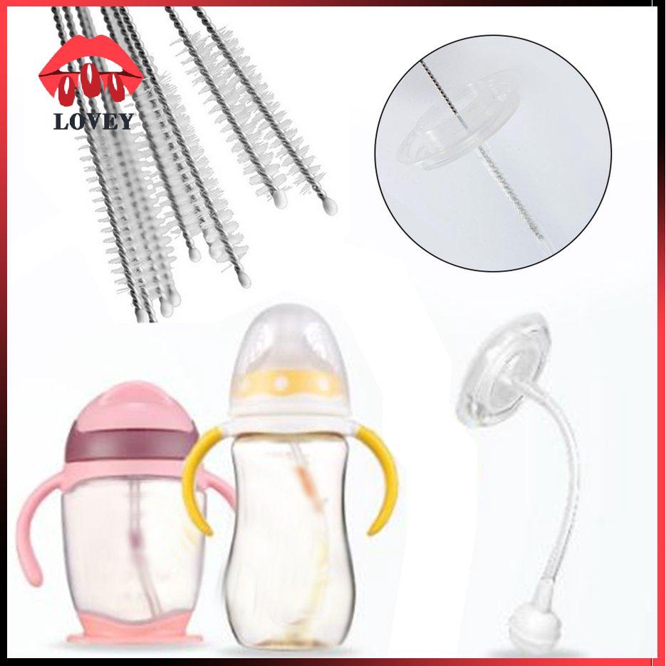 Bộ cọ vệ sinh ống hút / bình nước em bé bằng thép không gỉ an toàn tiện lợi