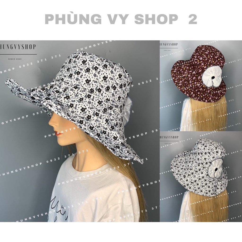 Nón chuông Vải Hoa Vành to Rộng siêu đẹp rẻ --Mũ tai bèo