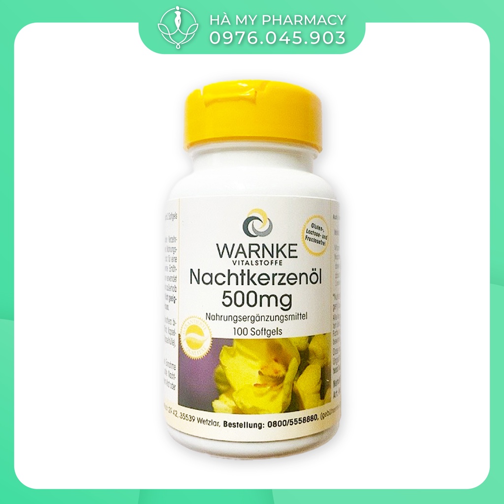HÀNG CHÍNH HÃNG - Tinh Dầu Hoa  Anh Thảo Warnke Nachtkerzenol 500mg lọ 100 Viên
