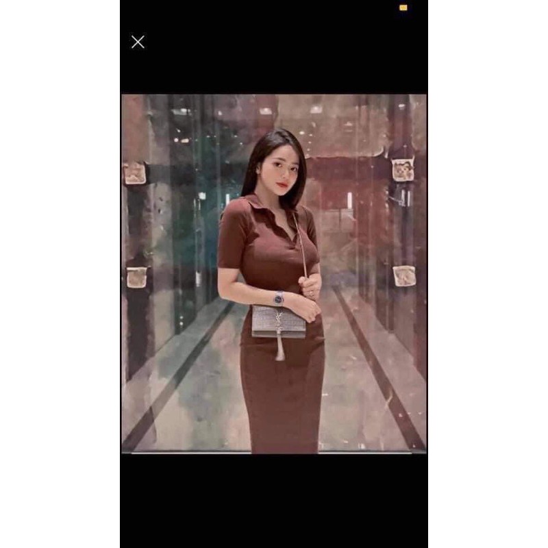 [Mã SKAMA06 giảm 8% tối đa 50K đơn 250K] Váy midi cổ đức khuy cài 2 màu | BigBuy360 - bigbuy360.vn