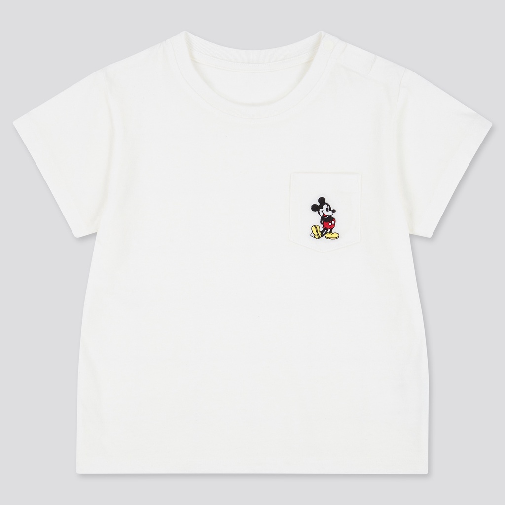 [Auth Uniqlo] Áo Cottton Ngắn Tay Chuột Mickey Baby Uniqlo - Nhật Bản