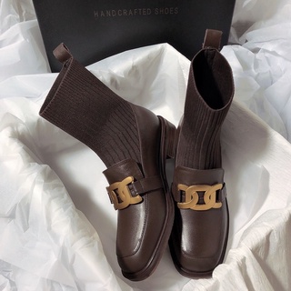 BOOT DA CỔ LEN ĐẾ 3CM