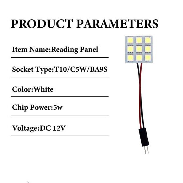 Bộ Đèn Led Kevanly T10 C5W Cob 9 / 12 / 24 / 36 / 48smd Ánh Sáng Trắng Cho Xe Hơi Chất Lượng Cao