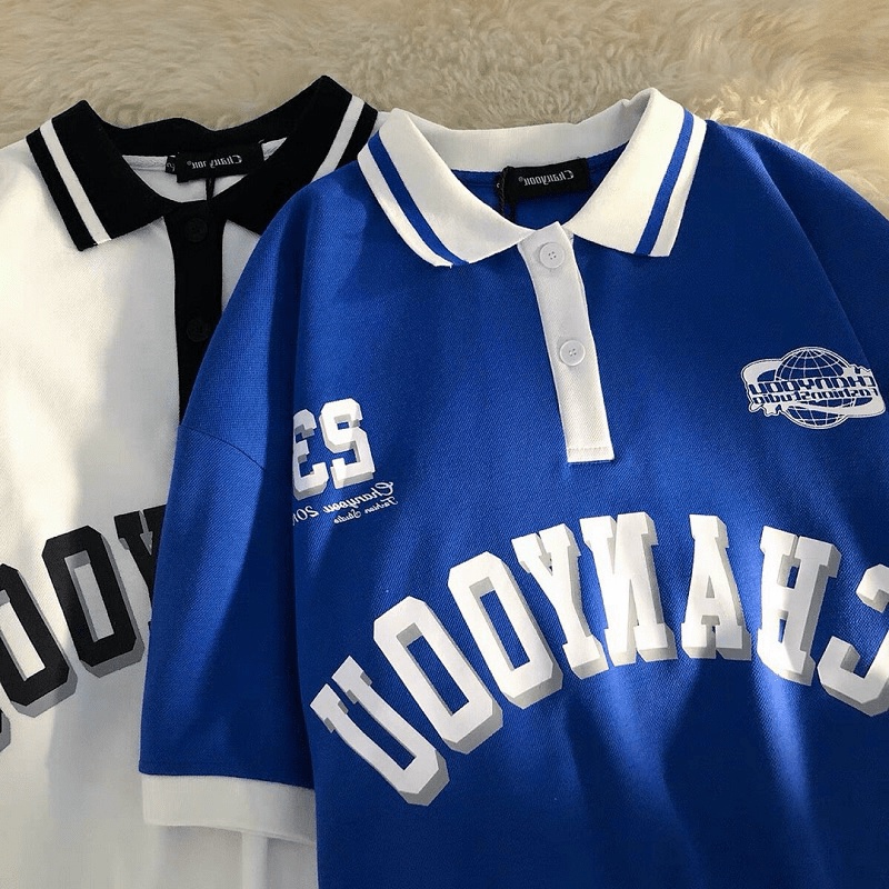 Áo Thun Form Rộng Tay Lỡ Cổ Bẻ CHANYOOU